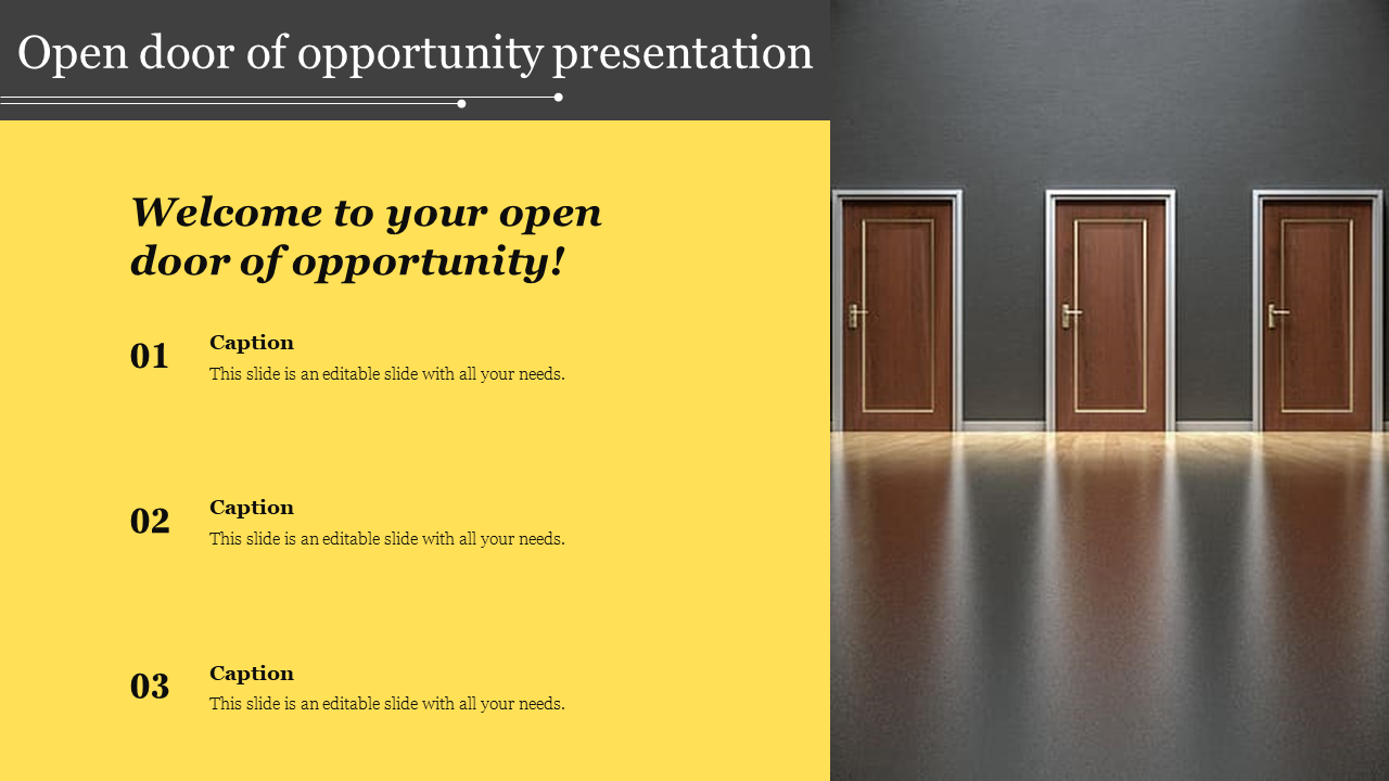 Open door of opportunity presentation
